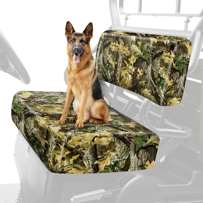 BORDAN UTV Seat Cover Camo for Kawasaki Mule, Waterproof Seat Cover Set for Kawasaki Mule 2009-2025 4000 4010/2001-2008 3000 3010, Heavy Duty 1680D Full Protection Outdoor Camo Cover(2 PCS) - Image 1